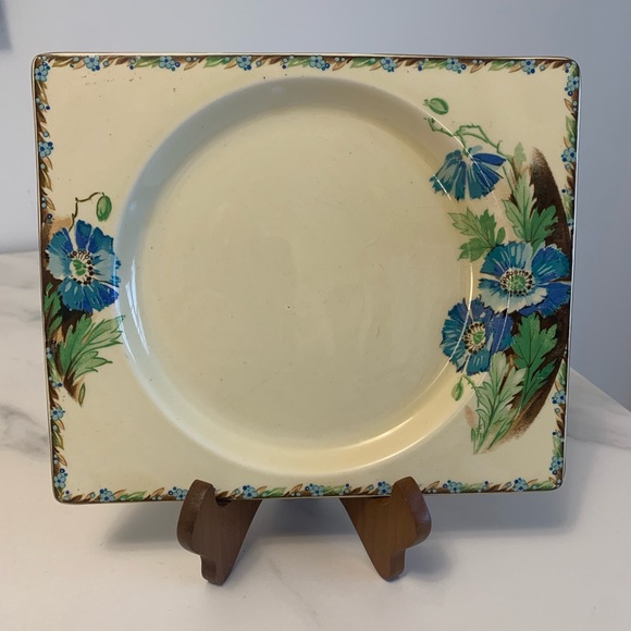 Royal Staffordshire Other - Vintage MCM Royal Staffordshire Biarritz Plate-Tray w/ Blue Gold Floral Design